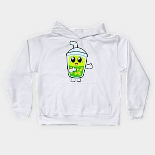 Happy Boba Milktea Kawai Kids Hoodie